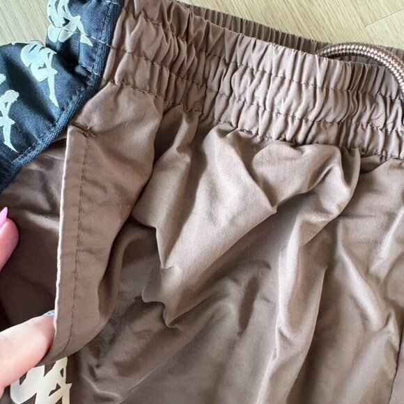 Kappa Brown Banda Coney Nylon Active Shorts Removed Liner Large - Picture 6 of 9